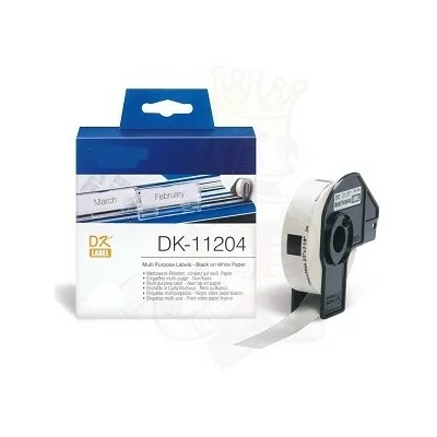 Etichette adesive per etichettatrice Brother DK-11204 DK Label da 17×54 mm (Rotolo 400 etichette) compatibile BIANCO